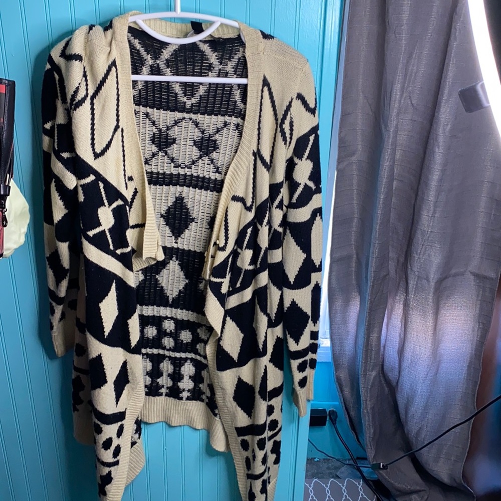 Forever 21 Aztec asymmetrical cardigan